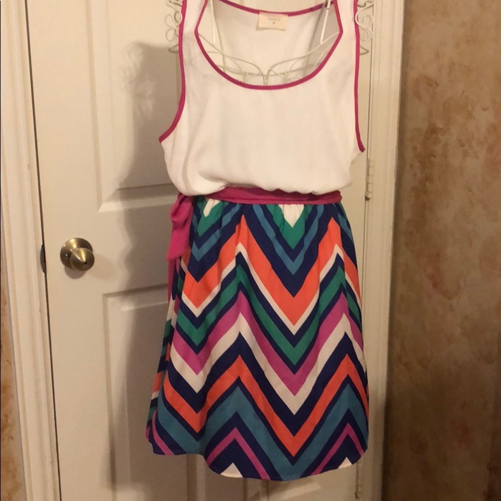 Women’s chevron printed mini dress